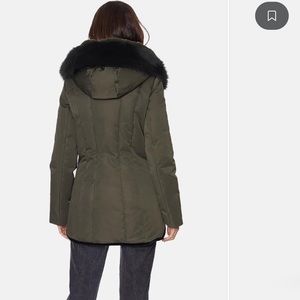 Luca Fitted Parker with velvet and fur trim